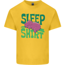 Hippo Sleep Shirt Sleeping Pajamas Kids T-Shirt Childrens Yellow