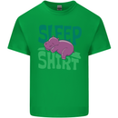 Hippo Sleep Shirt Sleeping Pajamas Mens Cotton T-Shirt Tee Top Irish Green