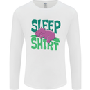 Hippo Sleep Shirt Sleeping Pajamas Mens Long Sleeve T-Shirt White