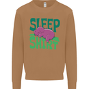 Hippo Sleep Shirt Sleeping Pajamas Mens Sweatshirt Jumper Caramel Latte