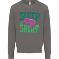 Hippo Sleep Shirt Sleeping Pajamas Mens Sweatshirt Jumper Charcoal
