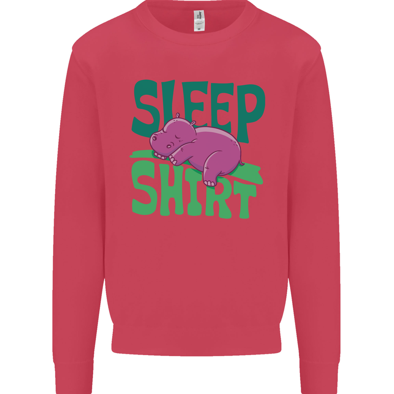 Hippo Sleep Shirt Sleeping Pajamas Mens Sweatshirt Jumper Heliconia