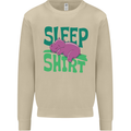 Hippo Sleep Shirt Sleeping Pajamas Mens Sweatshirt Jumper Sand