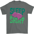 Hippo Sleep Shirt Sleeping Pajamas Mens T-Shirt Cotton Gildan Charcoal