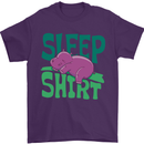 Hippo Sleep Shirt Sleeping Pajamas Mens T-Shirt Cotton Gildan Purple