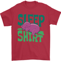 Hippo Sleep Shirt Sleeping Pajamas Mens T-Shirt Cotton Gildan Red