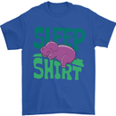 Hippo Sleep Shirt Sleeping Pajamas Mens T-Shirt Cotton Gildan Royal Blue