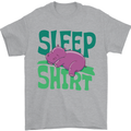 Hippo Sleep Shirt Sleeping Pajamas Mens T-Shirt Cotton Gildan Sports Grey