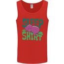 Hippo Sleep Shirt Sleeping Pajamas Mens Vest Tank Top Red