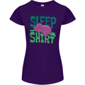 Hippo Sleep Shirt Sleeping Pajamas Womens Petite Cut T-Shirt Purple