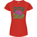 Hippo Sleep Shirt Sleeping Pajamas Womens Petite Cut T-Shirt Red