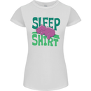 Hippo Sleep Shirt Sleeping Pajamas Womens Petite Cut T-Shirt White