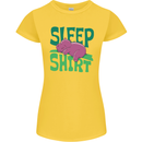 Hippo Sleep Shirt Sleeping Pajamas Womens Petite Cut T-Shirt Yellow