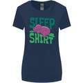 Hippo Sleep Shirt Sleeping Pajamas Womens Wider Cut T-Shirt Navy Blue