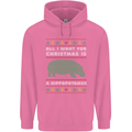 Hippopotamus Hippo Christmas Funny Childrens Kids Hoodie Azalea