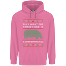 Hippopotamus Hippo Christmas Funny Childrens Kids Hoodie Azalea