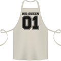 His Queen Funny Valentines Day Cotton Apron 100% Organic Natural