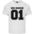 His Queen Funny Valentines Day Kids T-Shirt Childrens White