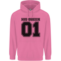 His Queen Funny Valentines Day Mens 80% Cotton Hoodie Azelea
