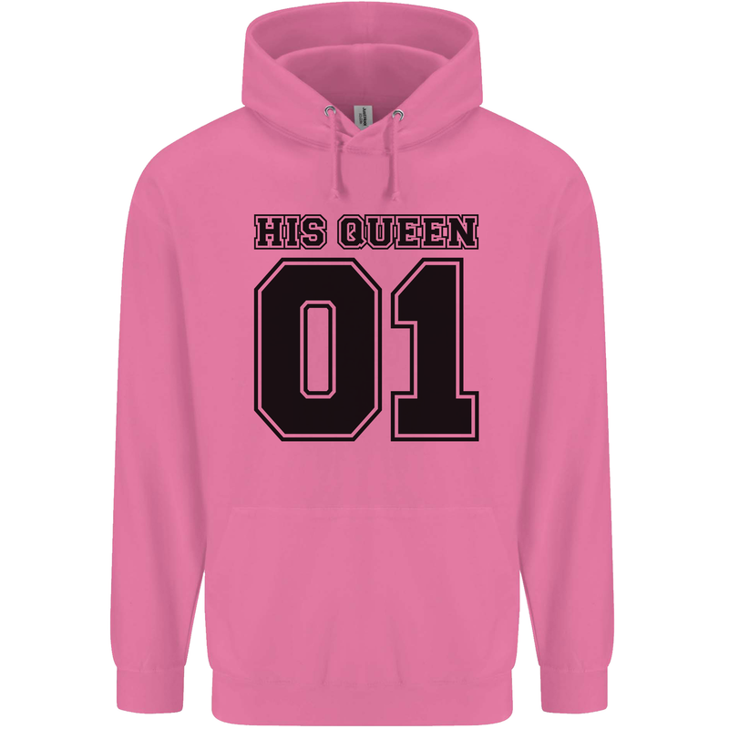 His Queen Funny Valentines Day Mens 80% Cotton Hoodie Azelea