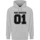 His Queen Funny Valentines Day Mens 80% Cotton Hoodie Sports Grey