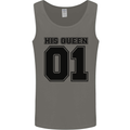 His Queen Funny Valentines Day Mens Vest Tank Top Charcoal