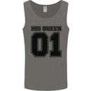 His Queen Funny Valentines Day Mens Vest Tank Top Charcoal