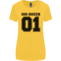 His Queen Funny Valentines Day Womens Wider Cut T-Shirt Yellow