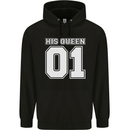 His Queen Funny Wedding Anniversary Childrens Kids Hoodie Black