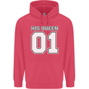 His Queen Funny Wedding Anniversary Childrens Kids Hoodie Heliconia