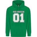 His Queen Funny Wedding Anniversary Childrens Kids Hoodie Irish Green
