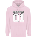 His Queen Funny Wedding Anniversary Childrens Kids Hoodie Light Pink