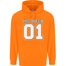 His Queen Funny Wedding Anniversary Childrens Kids Hoodie Orange