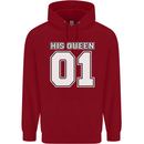 His Queen Funny Wedding Anniversary Childrens Kids Hoodie Red