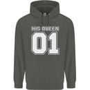 His Queen Funny Wedding Anniversary Childrens Kids Hoodie Storm Grey