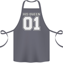 His Queen Funny Wedding Anniversary Cotton Apron 100% Organic Steel