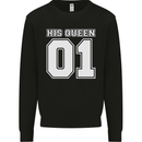 His Queen Funny Wedding Anniversary Kids Sweatshirt Jumper Black