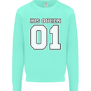 His Queen Funny Wedding Anniversary Kids Sweatshirt Jumper Peppermint