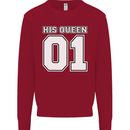 His Queen Funny Wedding Anniversary Kids Sweatshirt Jumper Red