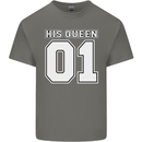 His Queen Funny Wedding Anniversary Kids T-Shirt Childrens Charcoal