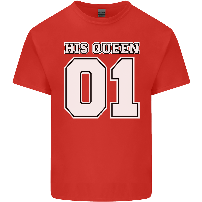 His Queen Funny Wedding Anniversary Kids T-Shirt Childrens Red