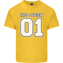 His Queen Funny Wedding Anniversary Kids T-Shirt Childrens Yellow