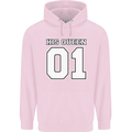 His Queen Funny Wedding Anniversary Mens 80% Cotton Hoodie Light Pink