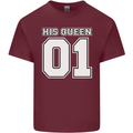 His Queen Funny Wedding Anniversary Mens Cotton T-Shirt Tee Top Maroon