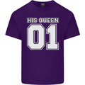 His Queen Funny Wedding Anniversary Mens Cotton T-Shirt Tee Top Purple