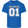 His Queen Funny Wedding Anniversary Mens Cotton T-Shirt Tee Top Royal Blue