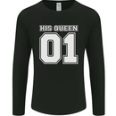His Queen Funny Wedding Anniversary Mens Long Sleeve T-Shirt Black