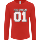His Queen Funny Wedding Anniversary Mens Long Sleeve T-Shirt Red