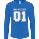His Queen Funny Wedding Anniversary Mens Long Sleeve T-Shirt Royal Blue