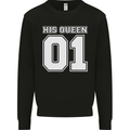 His Queen Funny Wedding Anniversary Mens Sweatshirt Jumper Black